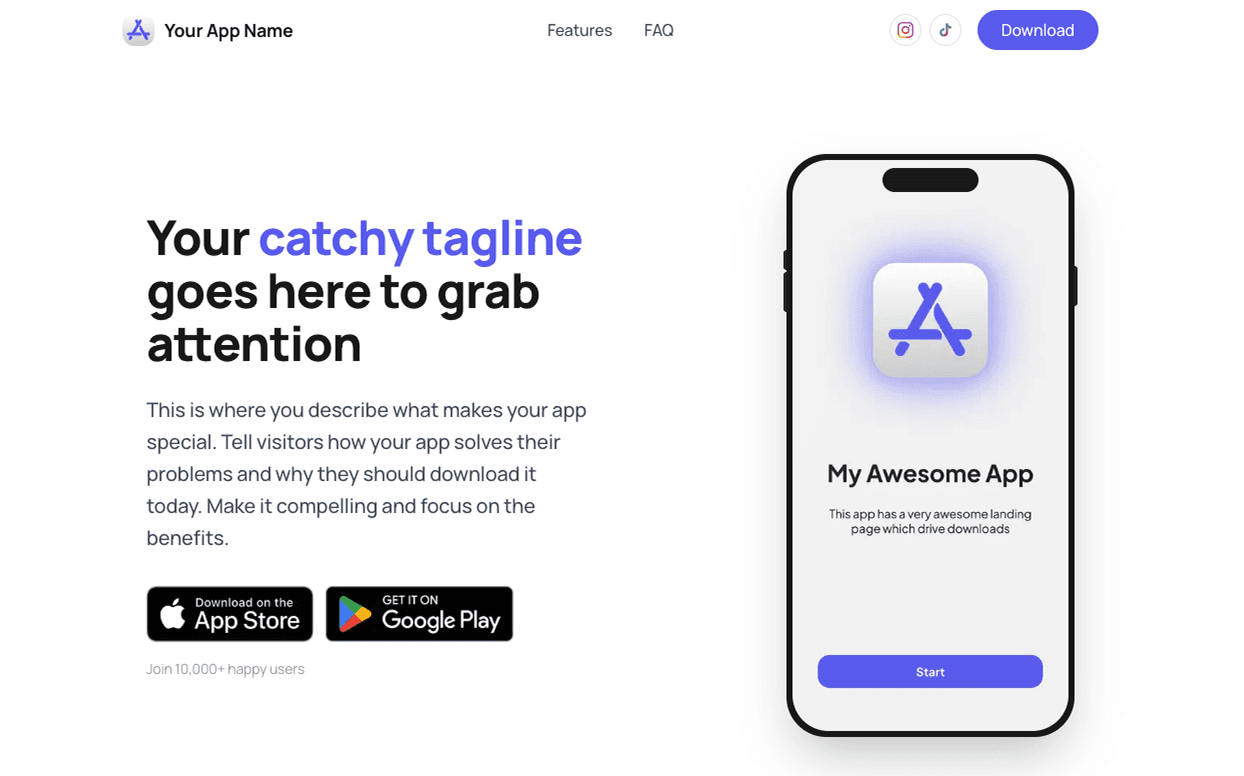 Suspended template preview